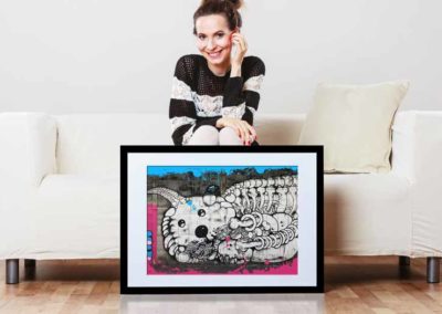 Wandbild-Art-Sucks_Lying-Beauty_Passepartout-800