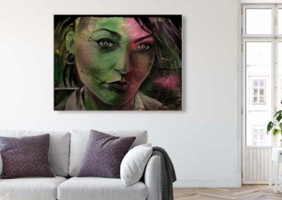 Wandbild-DreamGreenQueen_Alu_1000